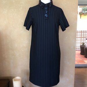 BANANA REPUBLIC beaded collar shift dress